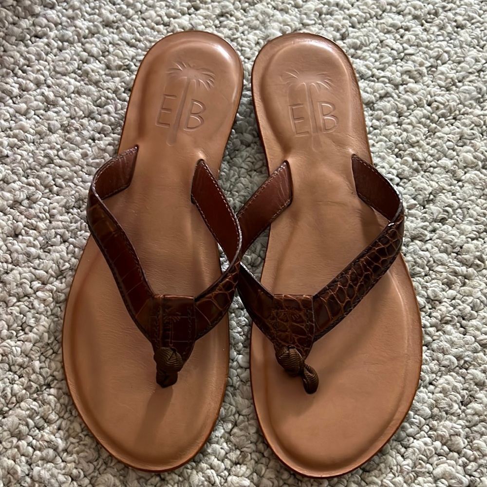 Brand new brown leather sandals size 8